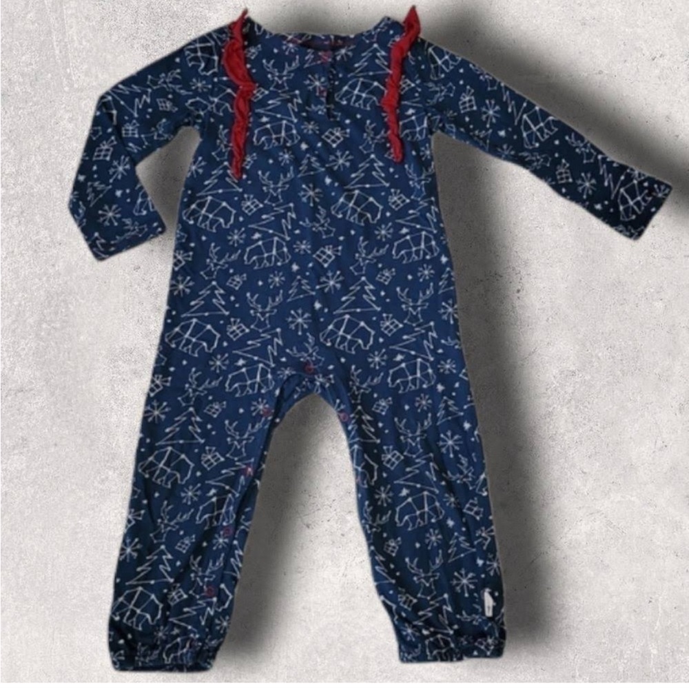 Blue Christmas Constellation Romper